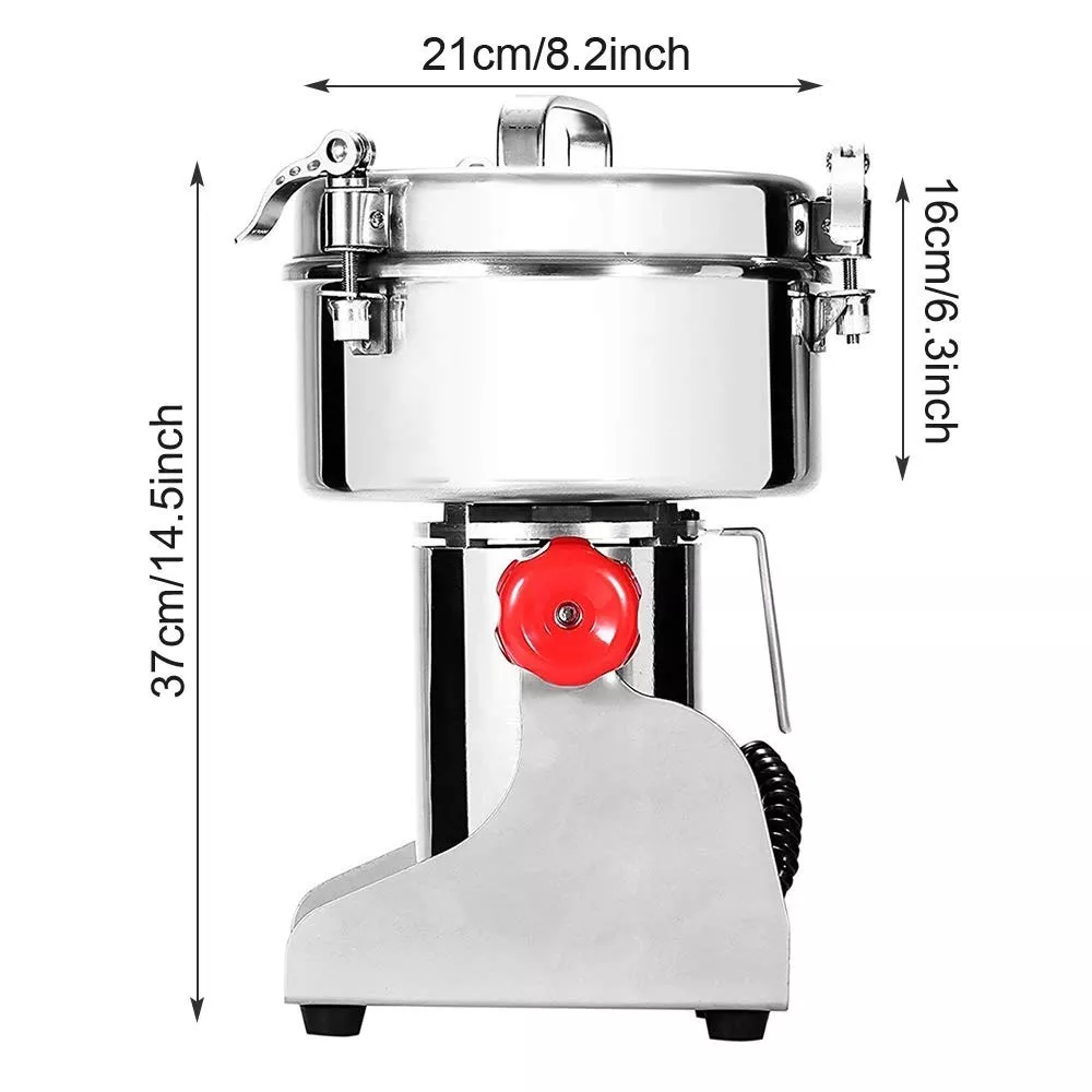 Molino Eléctrico Pulverizador Semillas Hierbas, Granos 2000g 4
